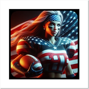 American Woman NFL Football Player #19 Posters and Art